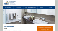 Desktop Screenshot of kober-sanitaertechnik.de